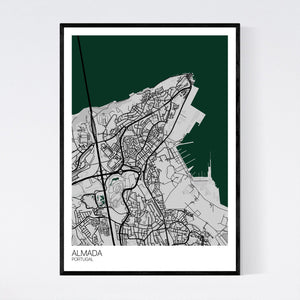 Almada City Map Print
