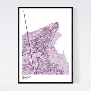 Almada City Map Print