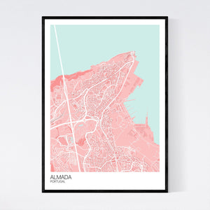 Almada City Map Print