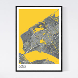 Almere City Map Print