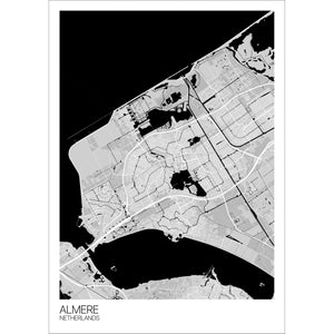 Map of Almere, Netherlands