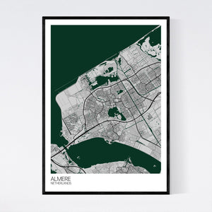 Almere City Map Print