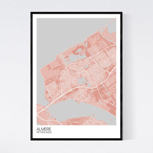 Almere City Map Print