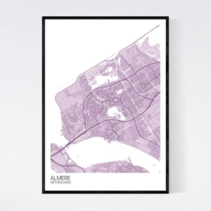 Almere City Map Print