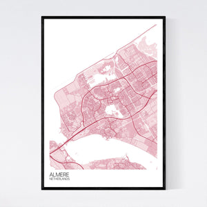 Almere City Map Print