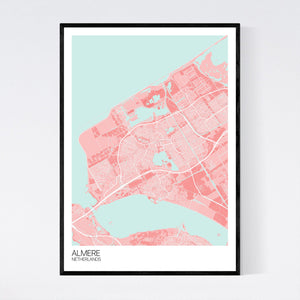 Almere City Map Print