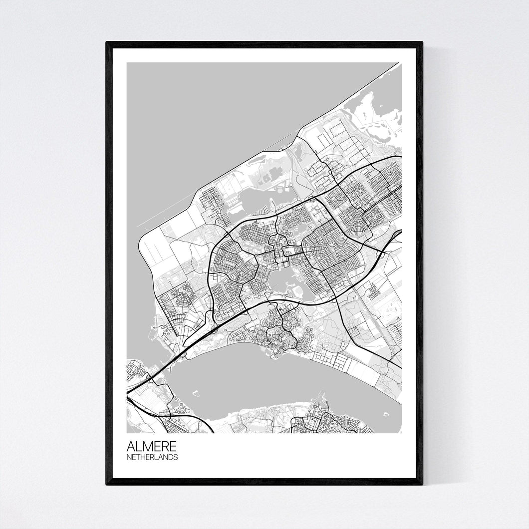 Almere City Map Print