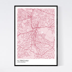 Altrincham City Map Print