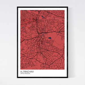 Altrincham City Map Print