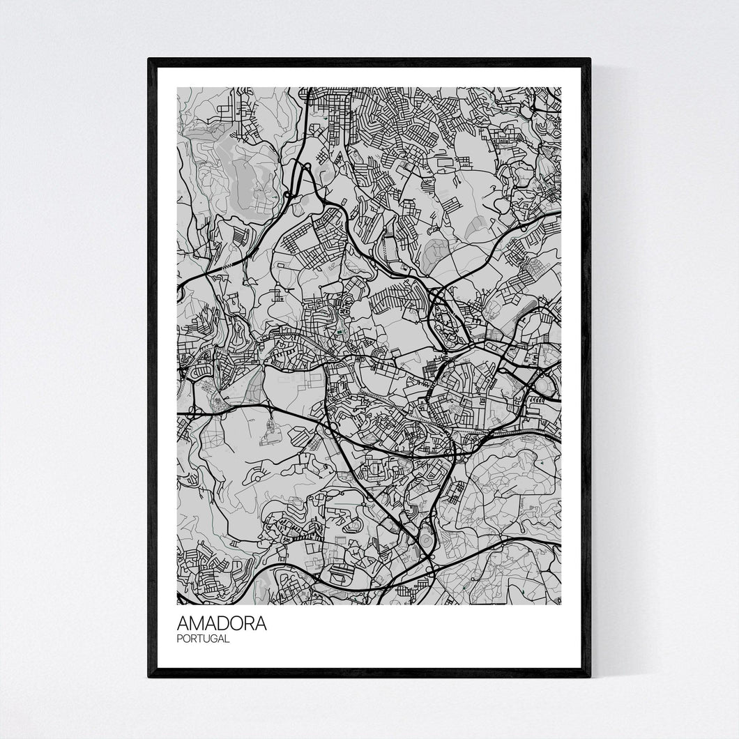 Amadora City Map Print