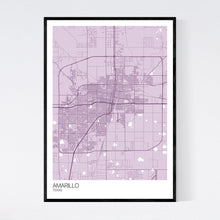Load image into Gallery viewer, Amarillo City Map Print