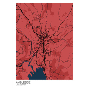 Map of Ambleside, Lake District