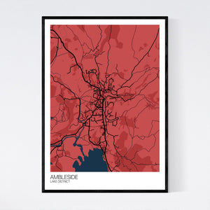 Map of Ambleside, Lake District