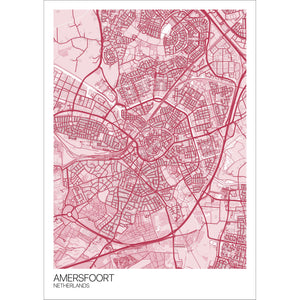 Map of Amersfoort, Netherlands