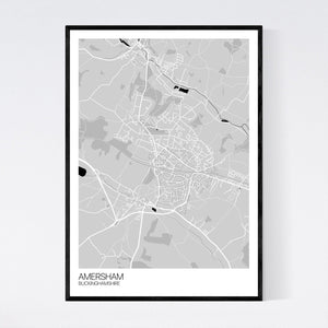 Amersham Town Map Print