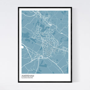 Amersham Town Map Print