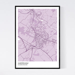 Amersham Town Map Print