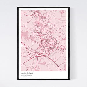 Amersham Town Map Print