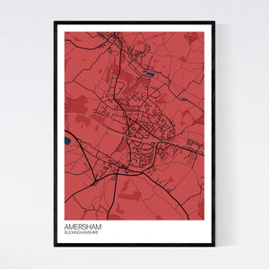 Amersham Town Map Print