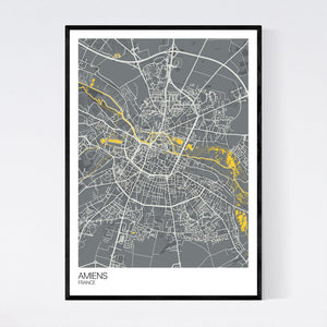 Amiens City Map Print