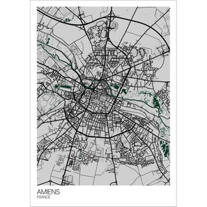 Map of Amiens, France