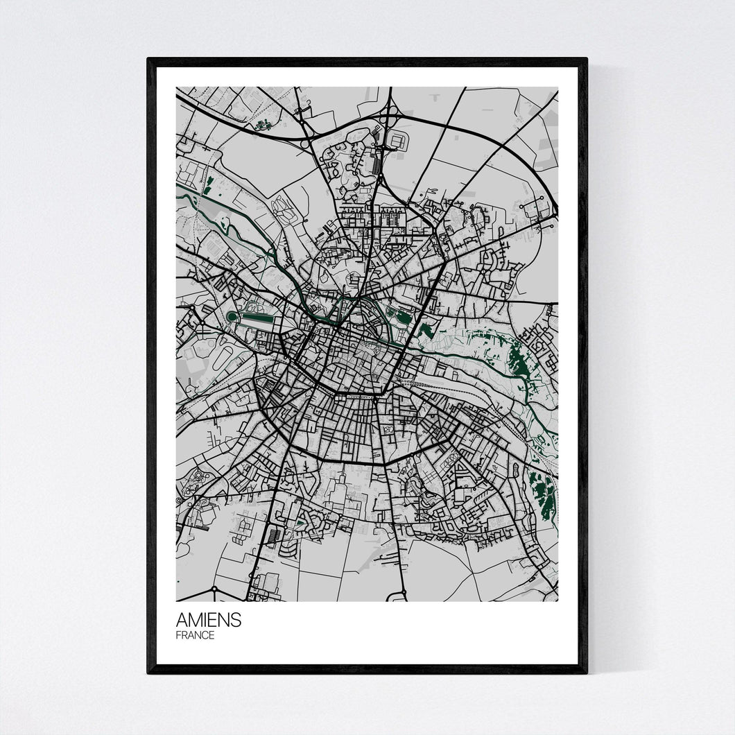 Map of Amiens, France