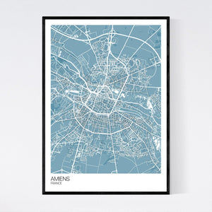 Amiens City Map Print