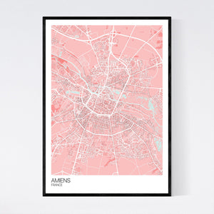 Amiens City Map Print