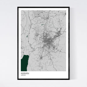 Amman City Map Print