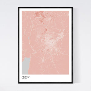 Amman City Map Print