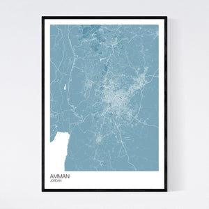 Amman City Map Print