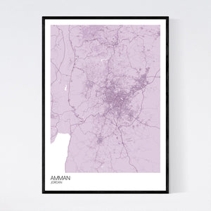 Amman City Map Print