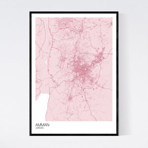 Amman City Map Print