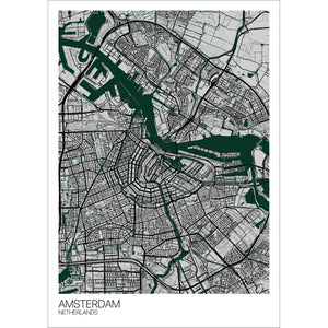 Map of Amsterdam, Netherlands