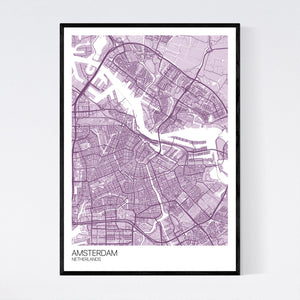 Amsterdam City Map Print