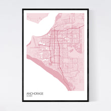 Load image into Gallery viewer, Anchorage City Map Print