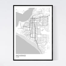 Load image into Gallery viewer, Anchorage City Map Print