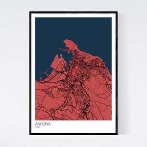 Ancona City Map Print