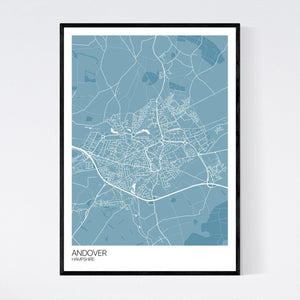 Andover Town Map Print
