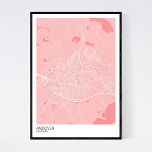 Andover Town Map Print