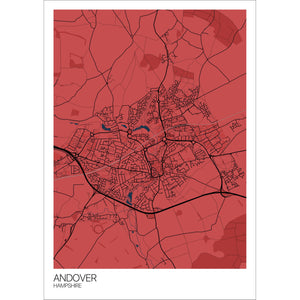 Map of Andover, Hampshire