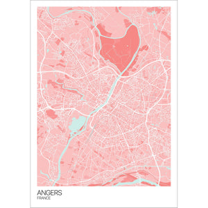 Map of Angers, France