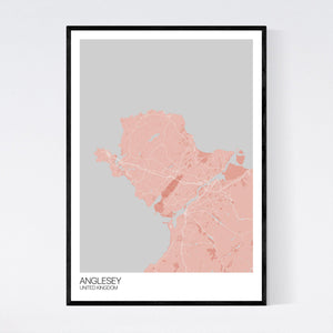 Anglesey Island Map Print