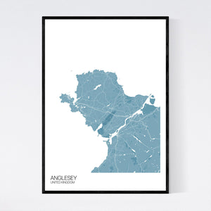 Anglesey Island Map Print