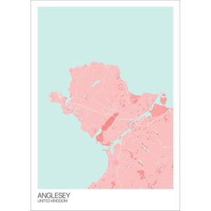 Map of Anglesey, United Kingdom