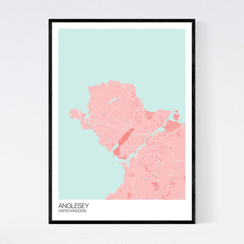 Map of Anglesey, United Kingdom