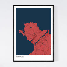 Load image into Gallery viewer, Anglesey Island Map Print