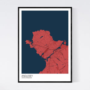 Anglesey Island Map Print