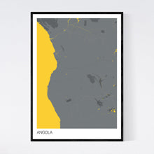 Load image into Gallery viewer, Angola Country Map Print