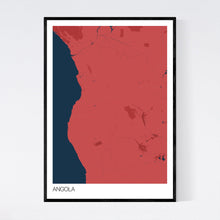 Load image into Gallery viewer, Angola Country Map Print